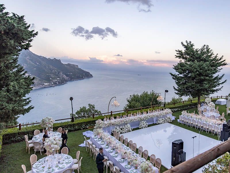 villa la rondinaia wedding reception decor