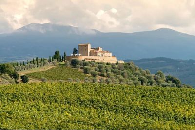 Castello di Velona castle in the Val d'Orcia