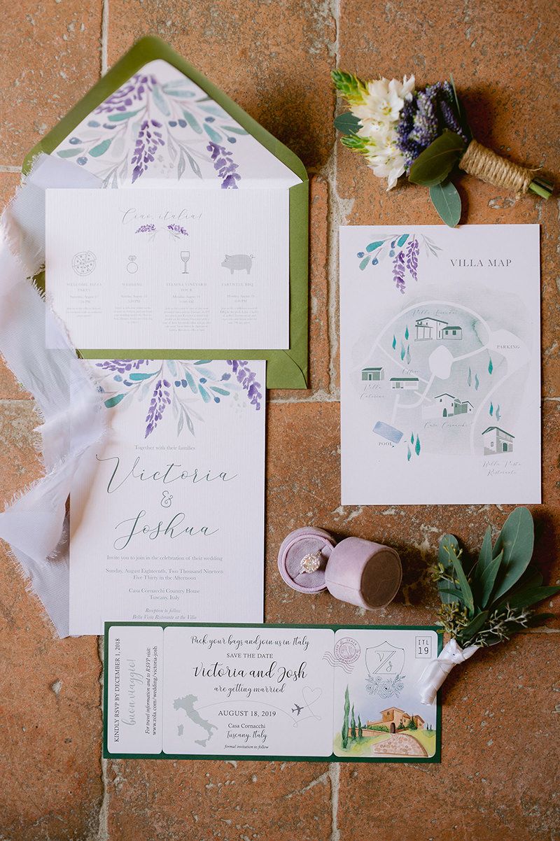 Tuscany Wedding invitations